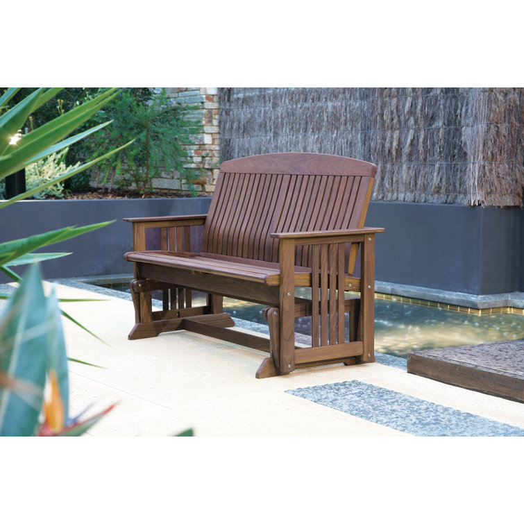 Jensen Outdoor Lincoln Outdoor Ipe Solid Wood Gliding Bench Perigold